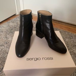 Sergio Rossi Napa leather booties NWT